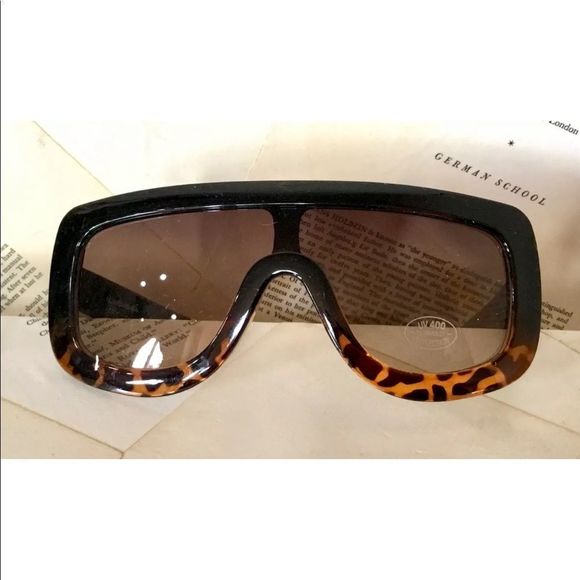 Free People Sunglasses Shield Tortoise Brown Len - Picture 2 of 4